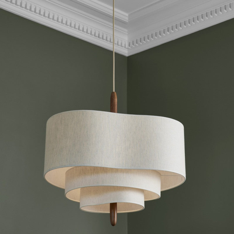Suspension Bois & Tissu Beige - Rythme Doux | Caléa
