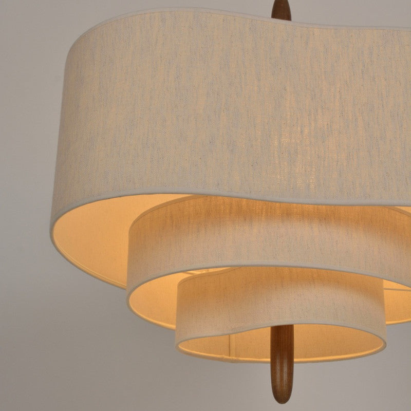Suspension Bois & Tissu Beige - Rythme Doux | Caléa