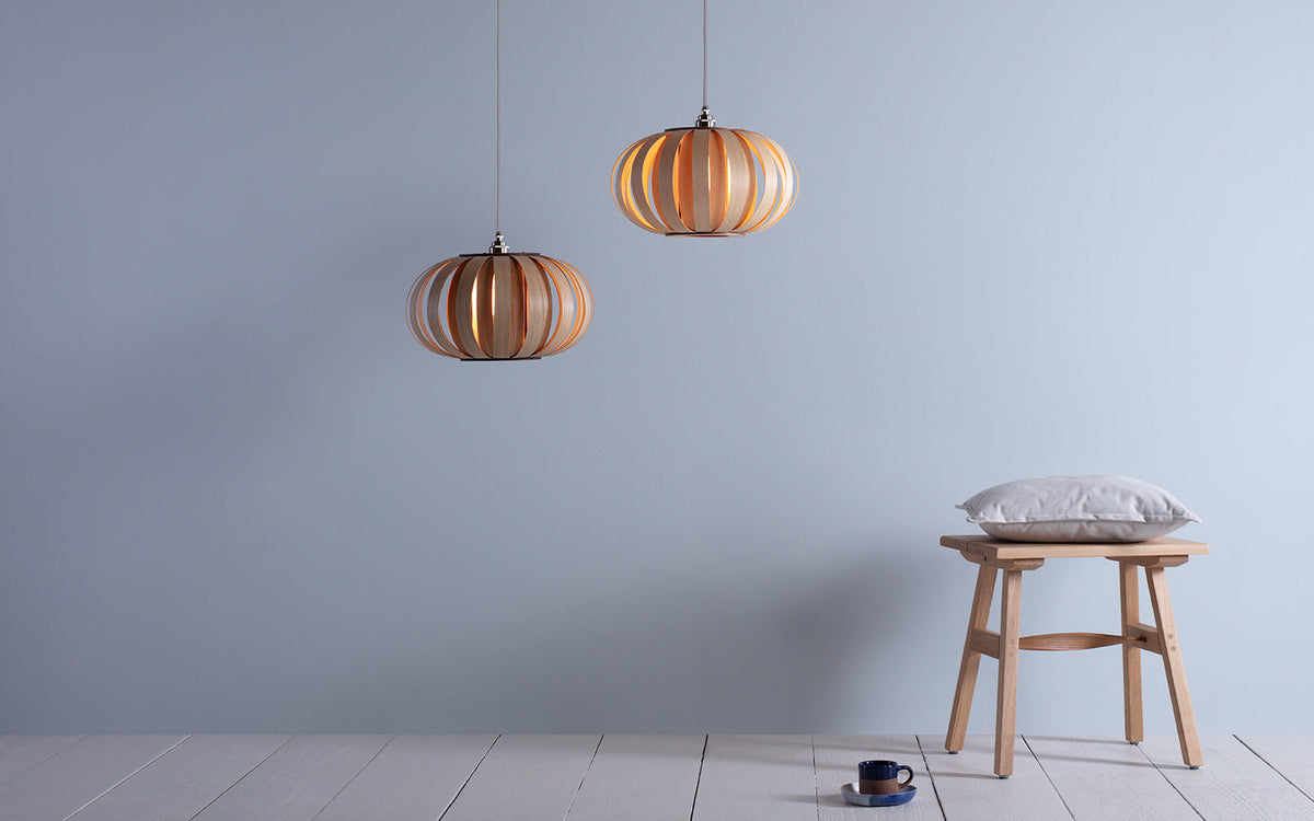 Suspension Bois Courbé - Petite Sphère | Oursia