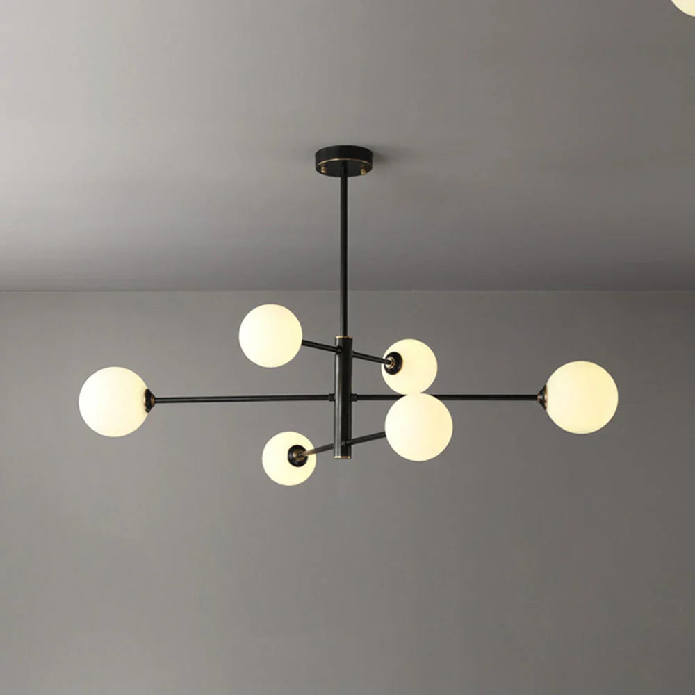 Lustre Moderne - Globes de Verre Opalin | Végalia