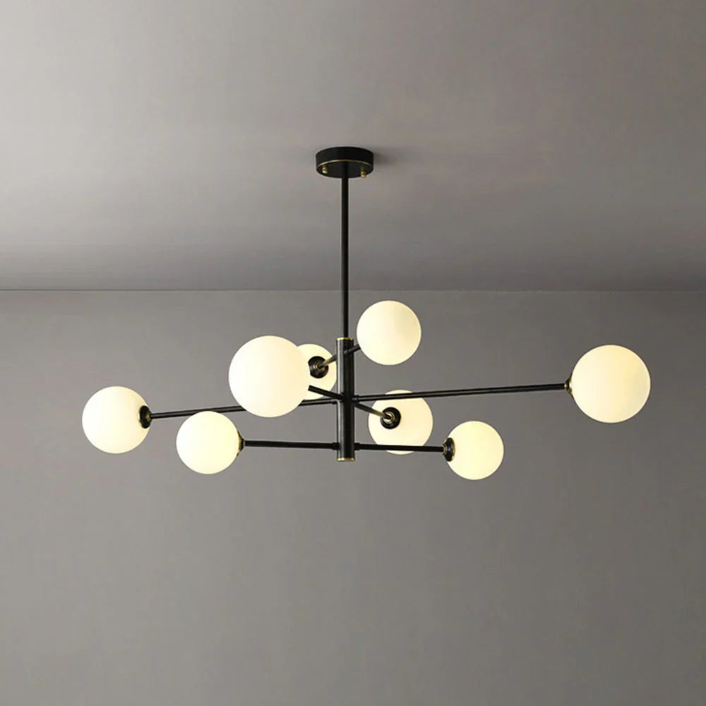 Lustre Moderne - Globes de Verre Opalin | Végalia
